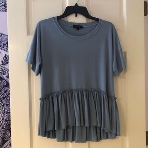 Roolee Blue Peplum Top